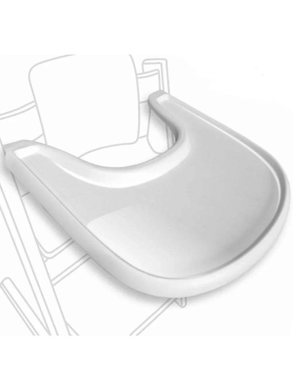 Ergonomic High Chair Table for Tripp Trapp - Smooth Suction, BPA Free, Easy